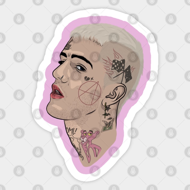 Lil Peep Sticker by Footie Prints